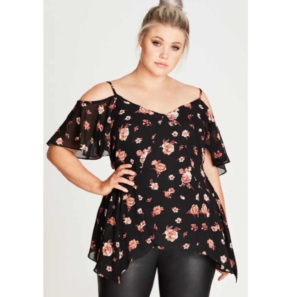 NEW | City Chic | Floral Pretty Chic Blouse Top